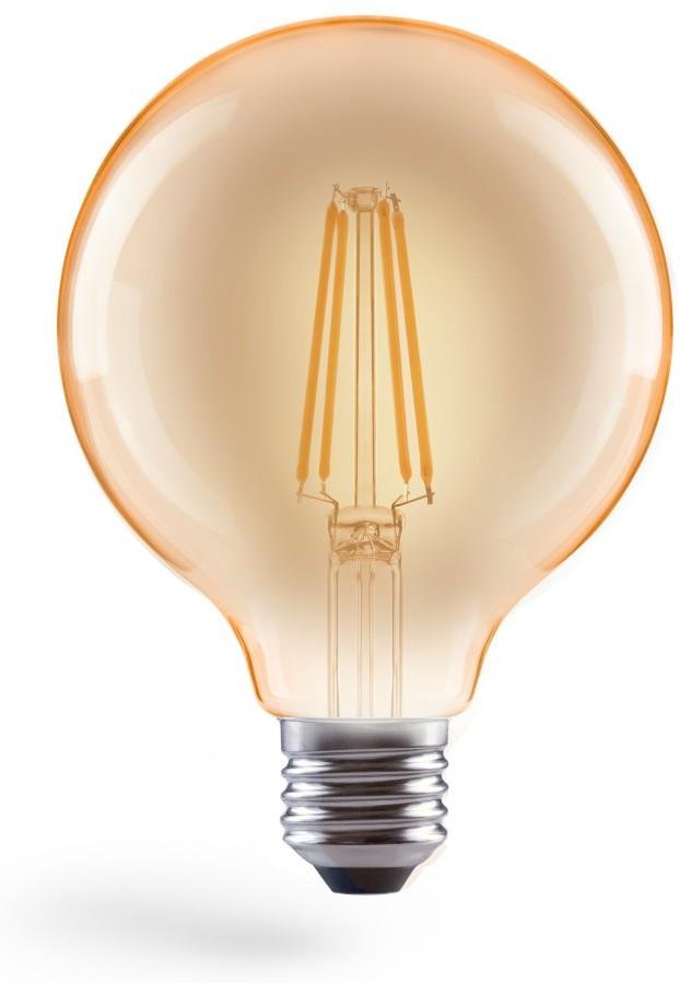 LED-Filament, E27, 650lm 8W, Vintage-Lampe Globe 125, dimmbar, Warmweiß (00112920)
