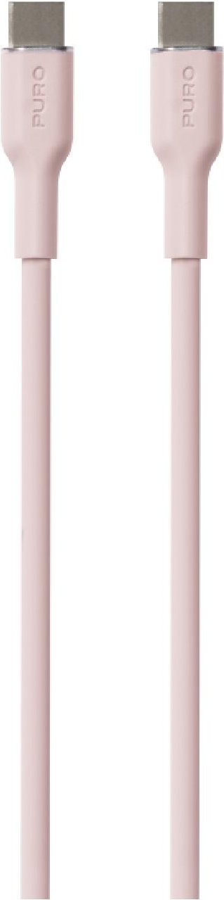 Power And Data Sync SOFT Cable From USB-C To USB-C 1,5m, Dusty Pink
