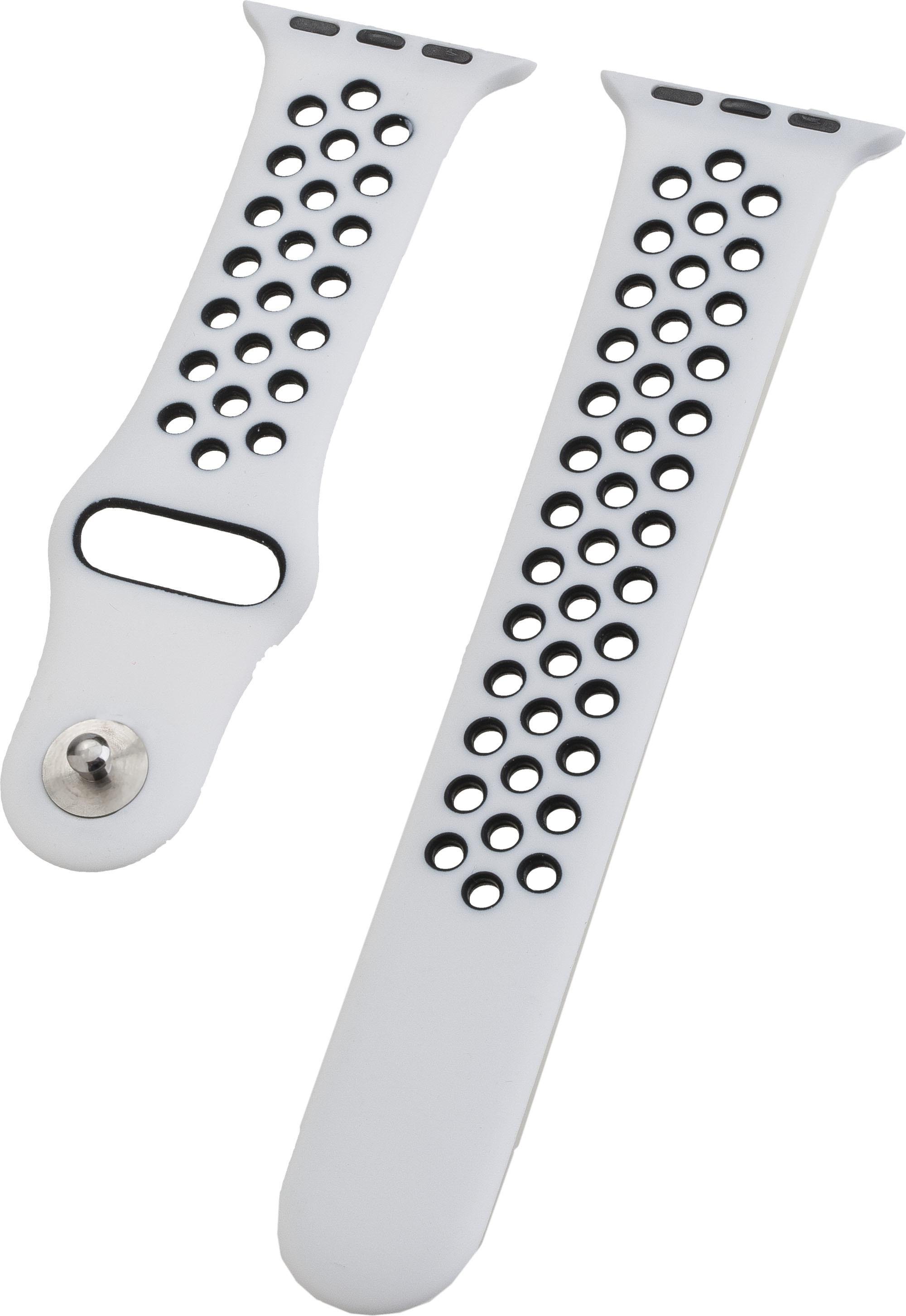 Watch Band für Apple Watch 41/40mm (Series 4-10)/ 38mm (Series 1-3) Silicon Dual White
