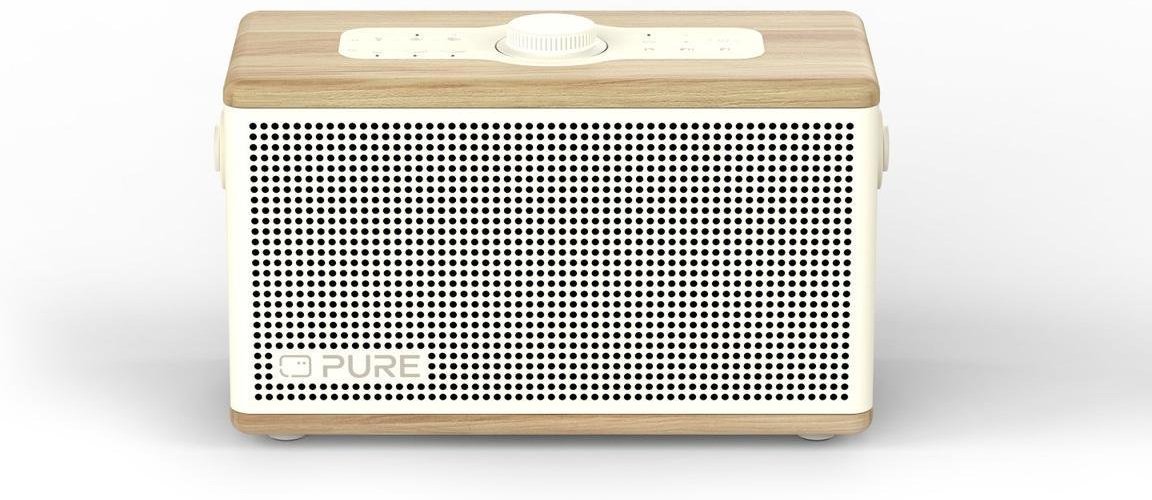 Classic Aura Baumwoll-Weiß/Eiche Bluetooth-Lautsprecher