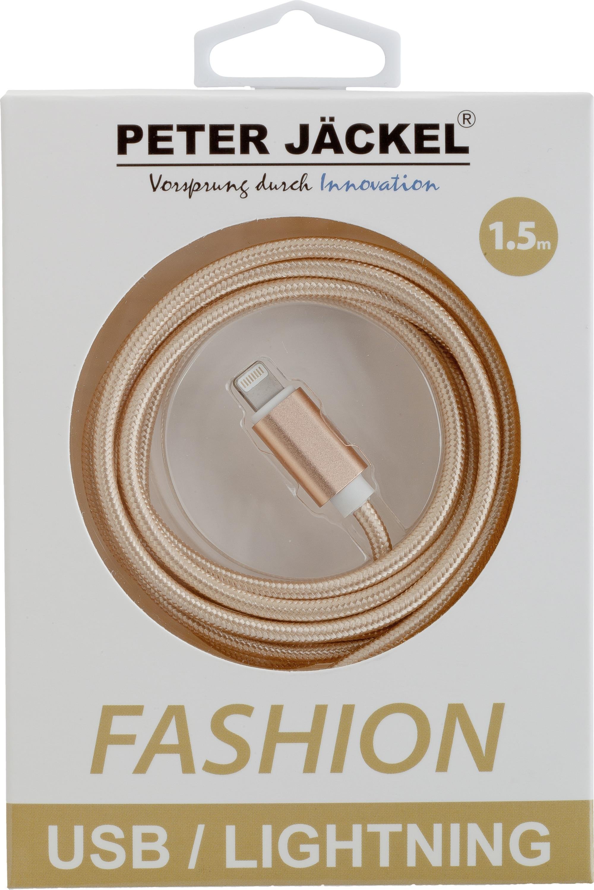 FASHION 1,5 m USB Data Cable Gold Typ-A/Lightning mit Sync- und Ladefunktion (15668)