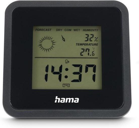 Thermometer und Hygrometer "Borneo", digital, für innen, Schwarz (00185890)