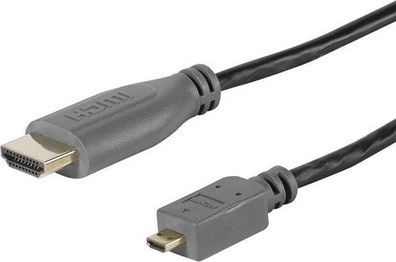 Thumbnail - Micro High Speed HDMI® Kabel mit Ethernet 1,5 m grau (45267)