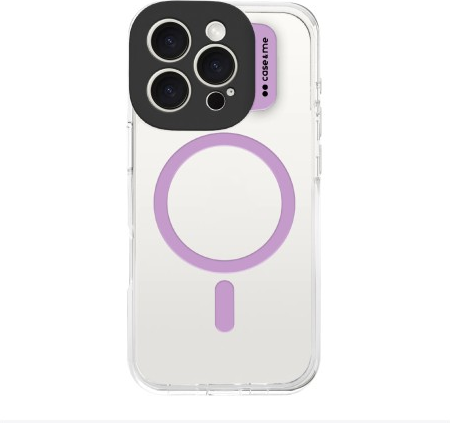 MagColor Case – transparente Hülle, kompatibel mit MagSafe-Aufladung für iPhone 16 Pro, Rosa