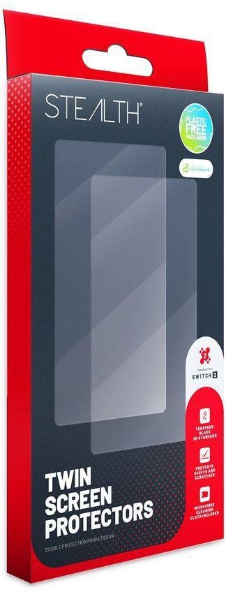 Tempered Glass (2 Stück) & Reinigungstuch für Nintendo Switch 2