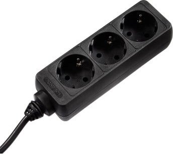 Steckdosenleiste 3-fach, Schwarz, 1,4 m (00030391)