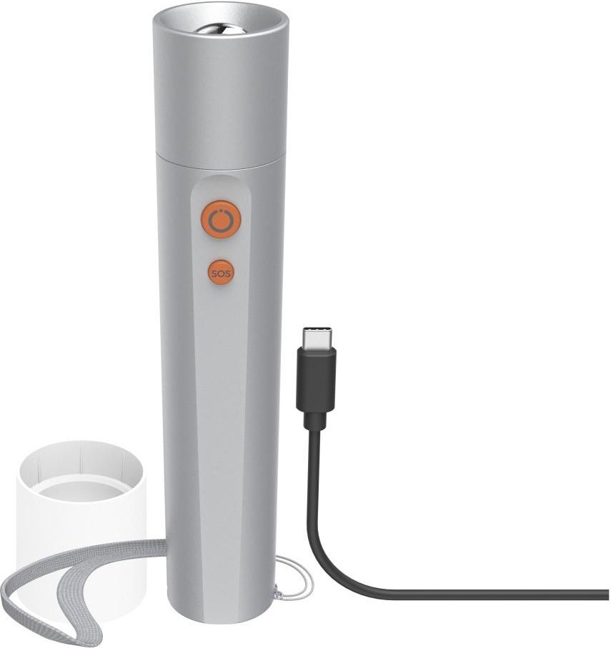 LED-Taschenlampe "FL350-C", aufladbar, Aluminium, 4 Modi + SOS (00228603)