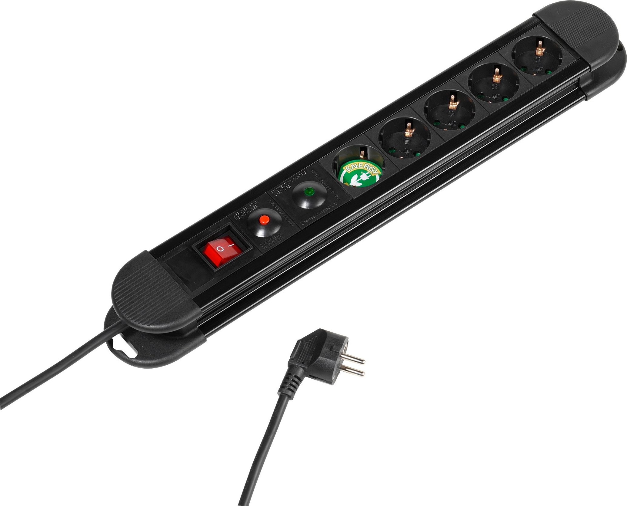 5-fach Steckdosenleiste mit Überspannungs- und Überlastungsschutz (34430)