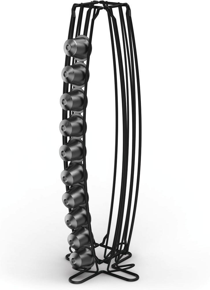 Kaffee-Kapselständer für Nespresso, Halter für 40 Kapseln, Schwarz-matt (00111265)