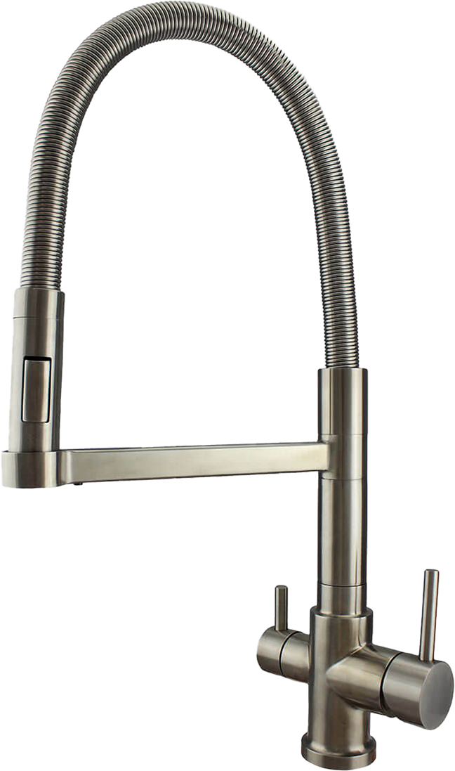 3 Wege Armatur mit flexibler Brause aus Edelstahl (XO-AR 7015)