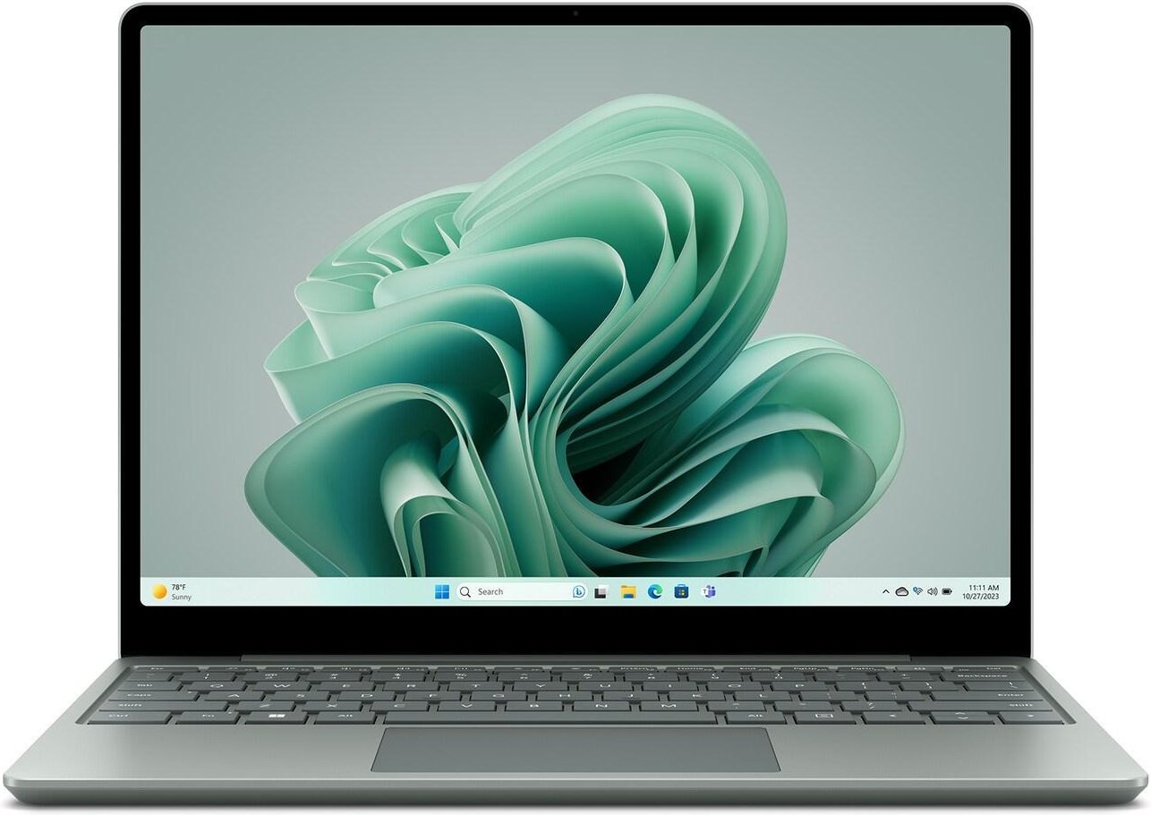 Surface Laptop Go 3, Salbei, 12,4 Zoll, Touch, Intel Core i5-1235U, 16 GB, 256 GB SSD, Intel Iris Xe