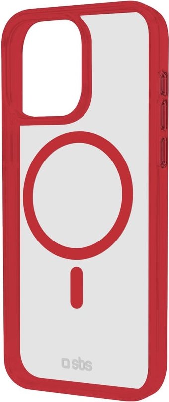 Case für iPhone 16 Pro mit farbigen Rändern, kompatibel mit MagSafe Aufladung, Red