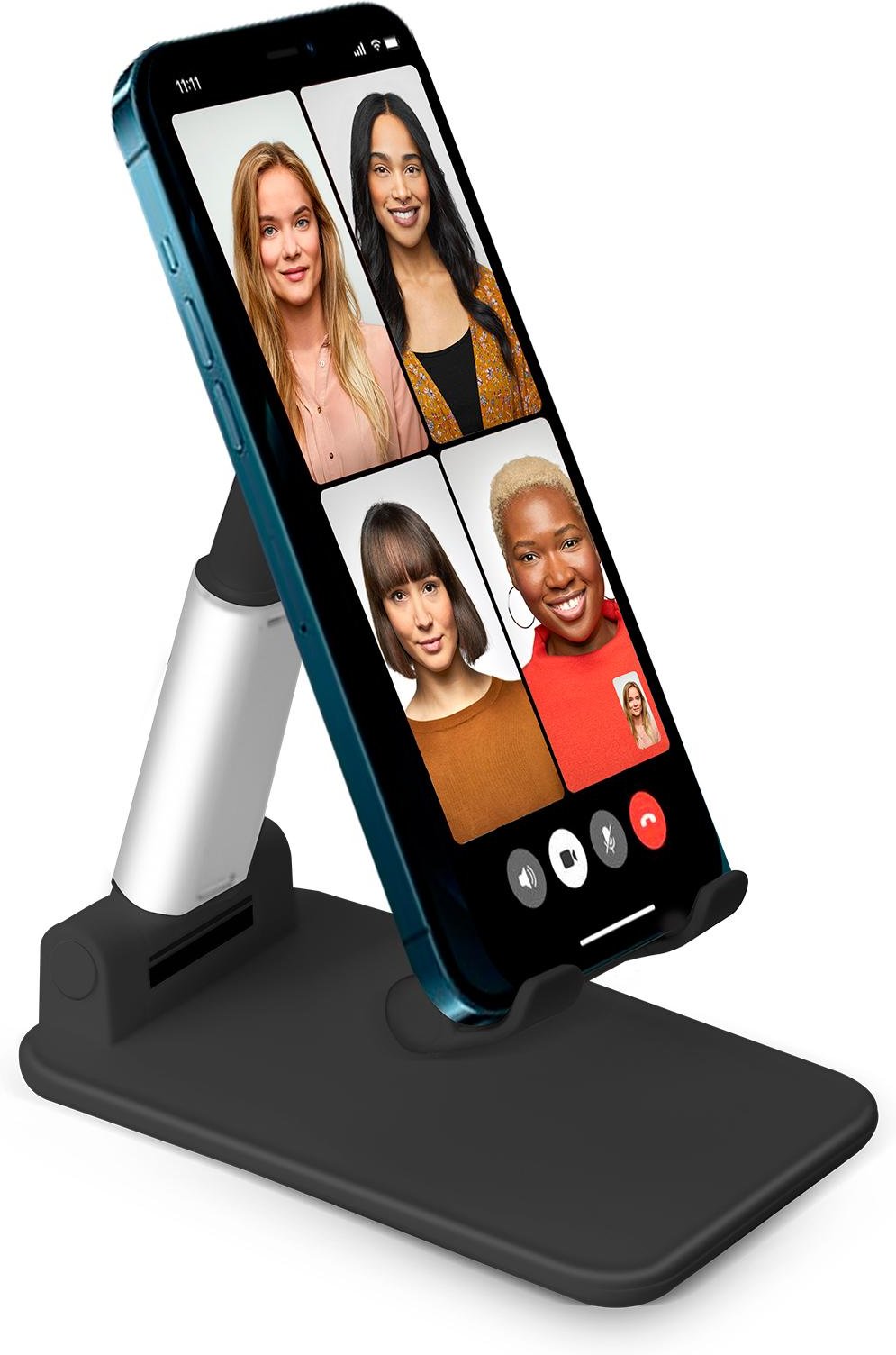 Tragbarer Tischständer für Smartphones und Tablets bis zu 12"