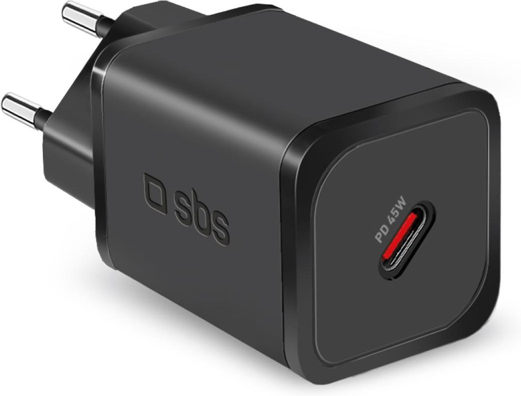 45-W-USB-C-GaN-Akkuladegerät, Schwarz