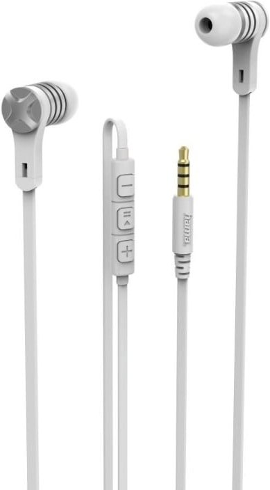 Thumbnail - Kopfhörer "Intense", In-Ear, Mikrofon, Flachbandkabel, Weiß/Grau (00184019)