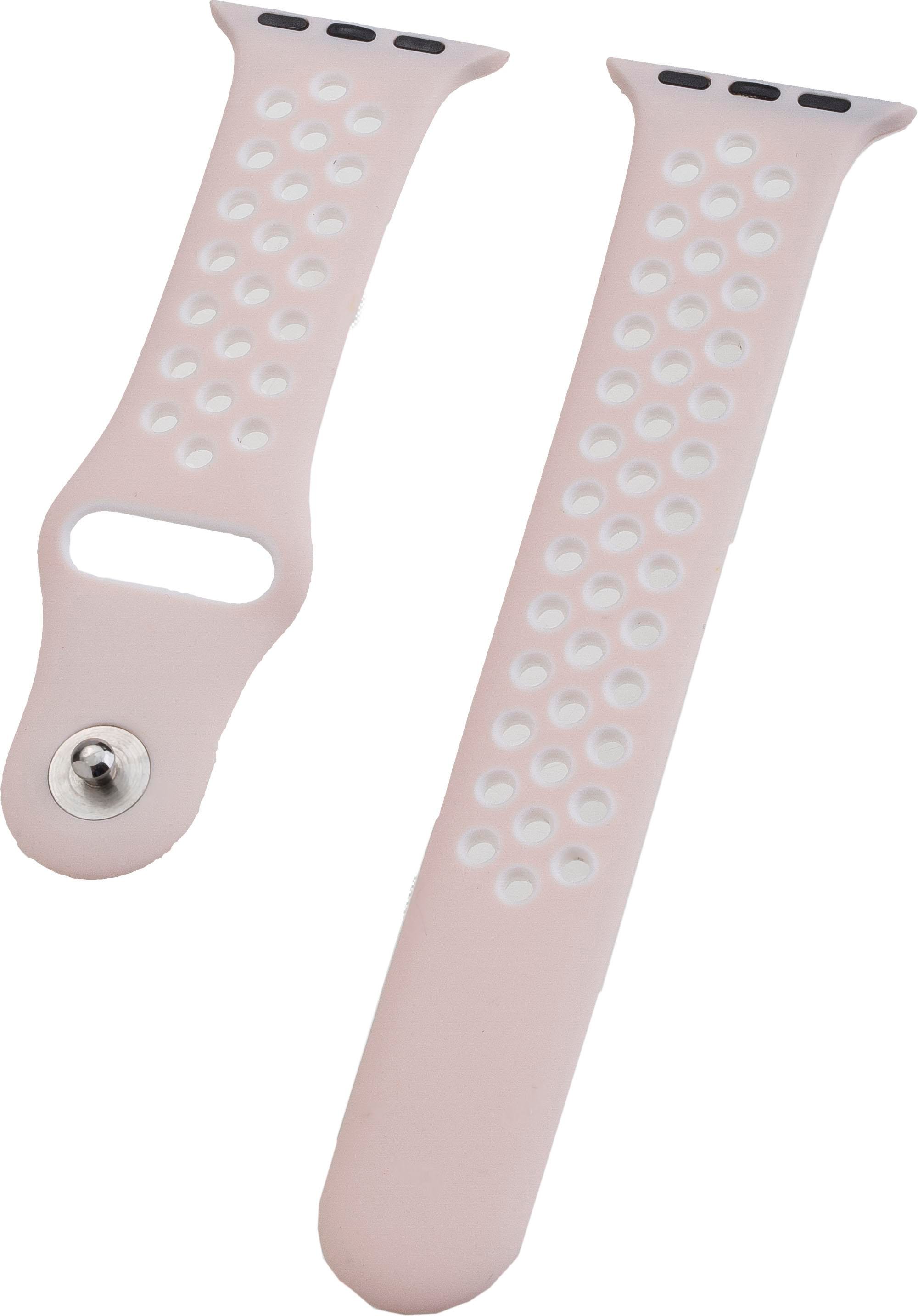 Watch Band für Apple Watch 41/40mm (Series 4 - 11)/ 38mm (Series 1 - 3) Silicon Dual Cream White