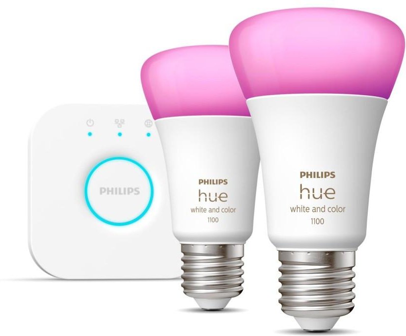 Thumbnail - Set "Hue White and Color Ambiance Starter Kit E27", 2x A60 10,5W, Bridge (00212378)