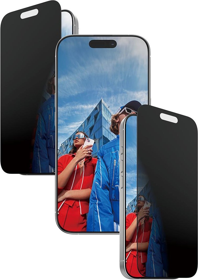2-Way Privacy Displayschutz für iPhone 17, iPhone 16 Pro, Ultra-Wide Fit mit EasyAligner