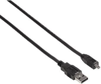 USB-2.0-Anschlusskabel, A-Stecker - Mini-B-St. (B8 Pin), 1,8 m, Schwarz (00074204)
