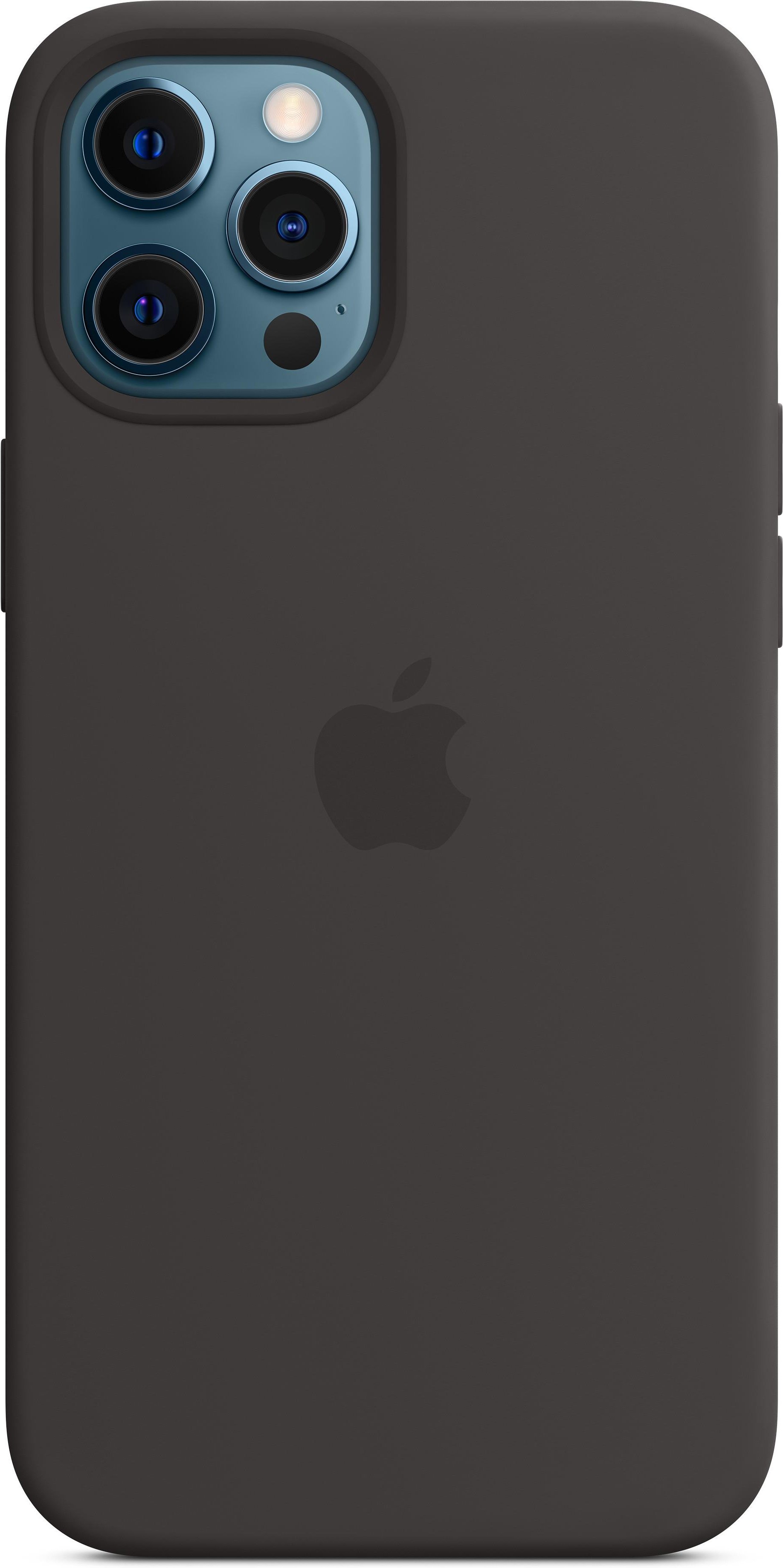 iPhone 12 Pro Max Silikon Case mit MagSafe - Schwarz Handyhülle