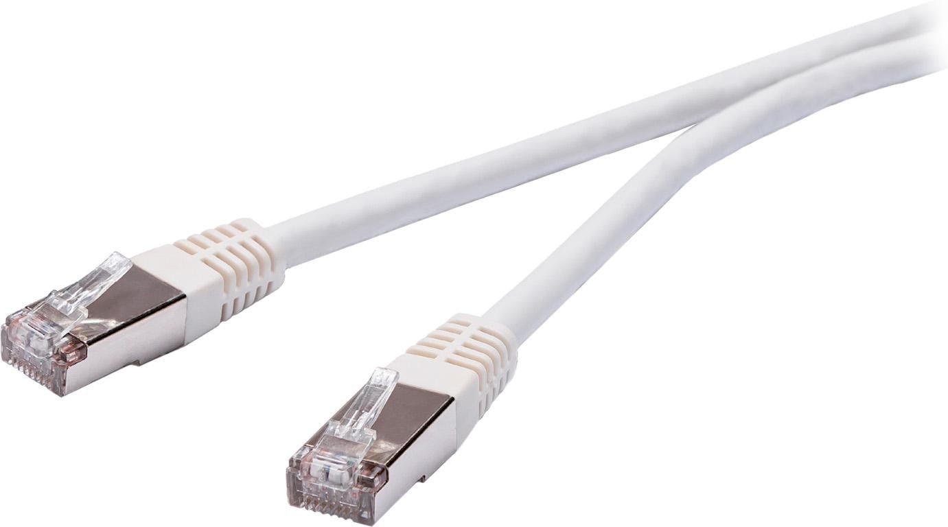 Cat 5e Netzwerkkabel, 0,25m, weiß, RJ45-Stecker