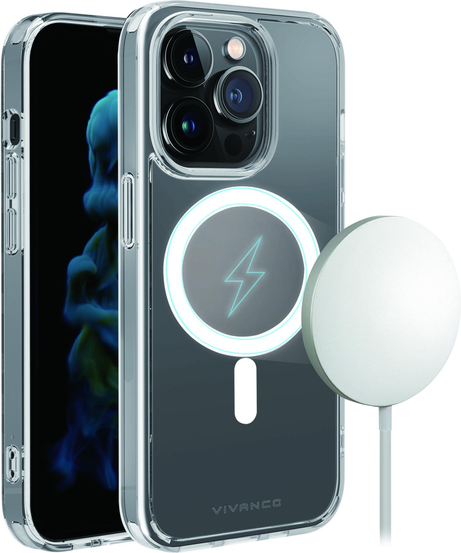 Mag Steady Cover, Magnetic Wireless Charging Support für iPhone 14 Pro Max, transparent (63499) Handyhülle