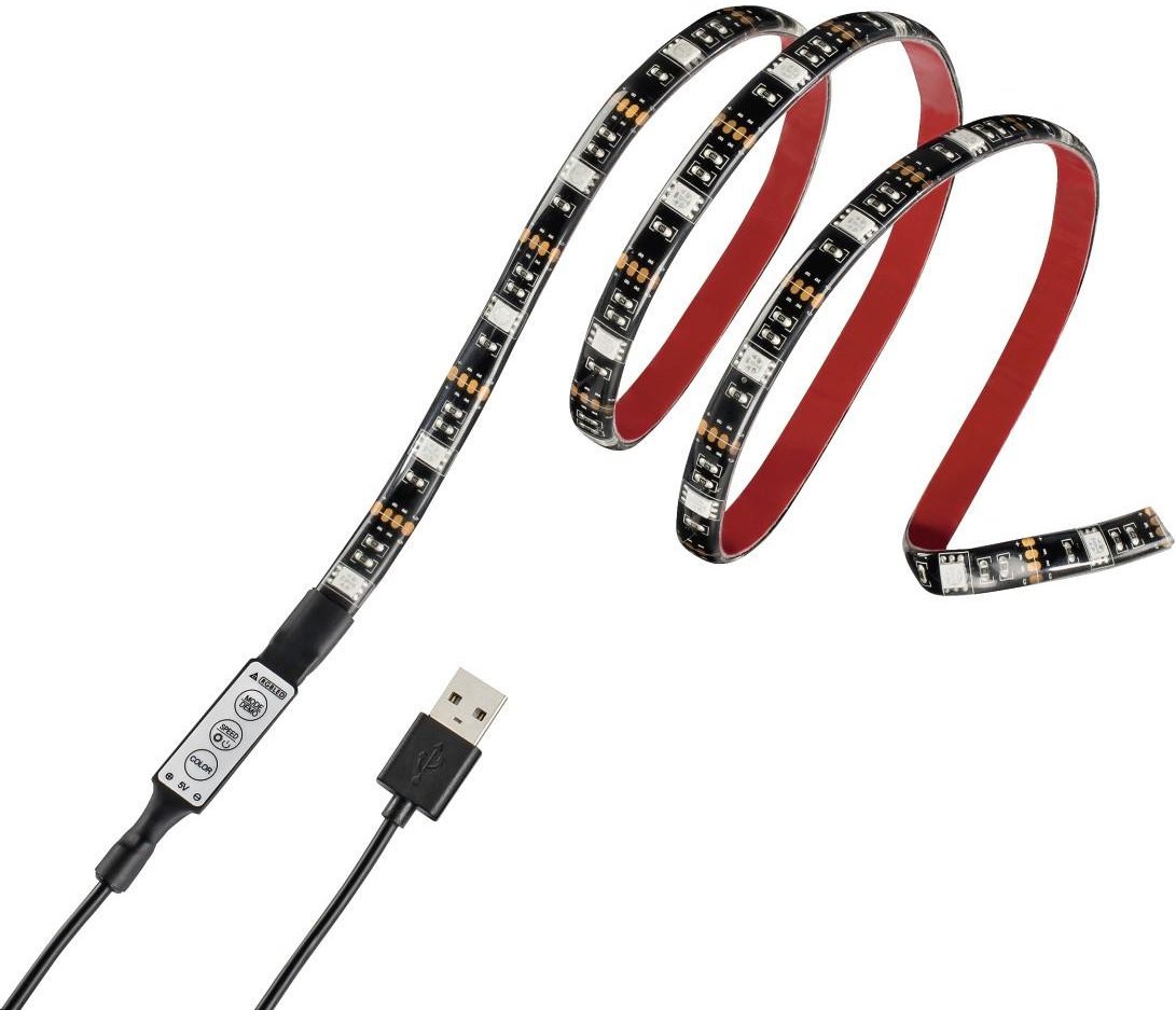 USB-LED-Leuchtband mit integrierter Bedieneinheit, RGB, 1m (00012344)