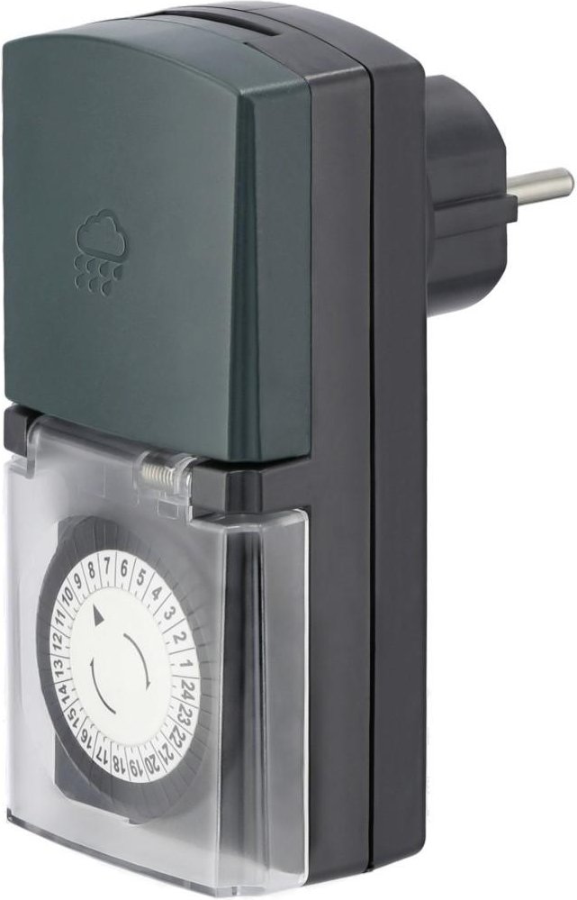 Tages-Zeitschaltuhr Outdoor "Mini", Schwarz/Grün (00137262)