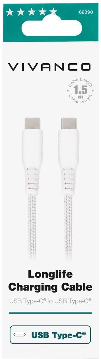 LongLife Charging Cable, USB Type-C™ Daten- u. Ladekabel, 1,5m (62398)