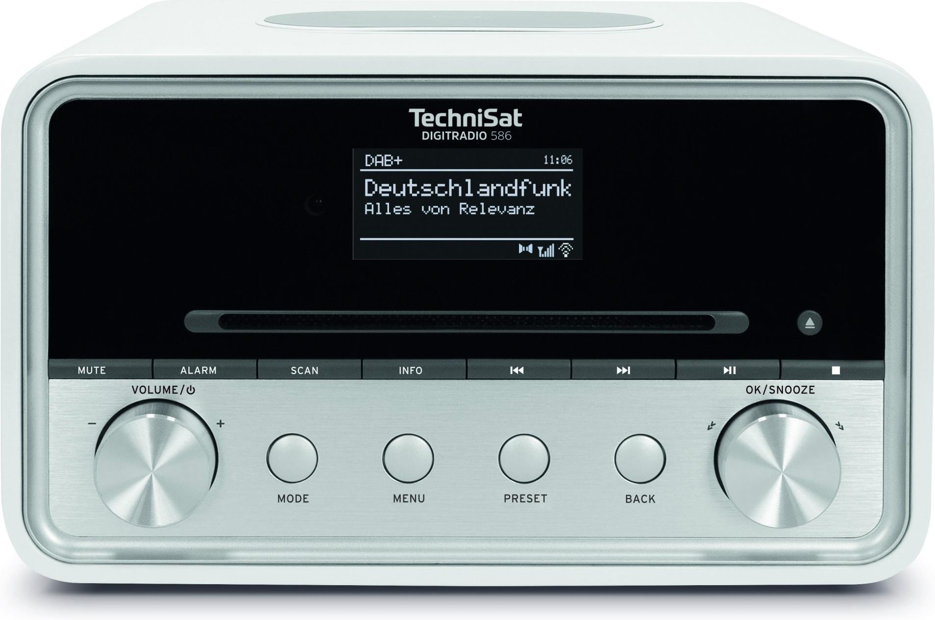 DIGITRADIO 586, Weiß/Silber DAB+ Internetradio mit CD-Player