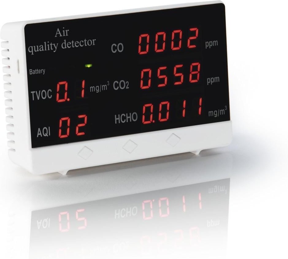 Luftqualitätsmessgerät inkl. CO2-, HCHO-, TVOC-Messfunktion (186425)
