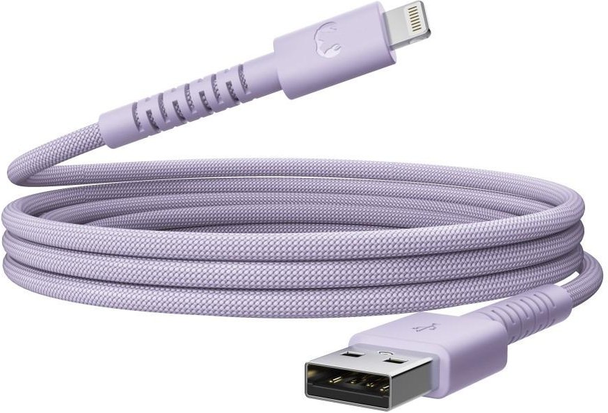 USB-A zu Lightning silicone geflochtenes Kabel "FlexWave" 2m, Dreamy Lilac (00231879)