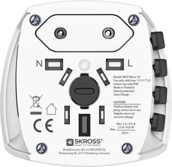 Weltreiseadapter "MUV Micro", 2-polig (00223476)