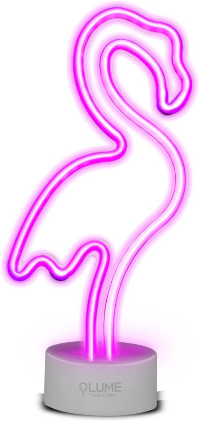 LED-Leuchtschild "Pink Flamingo Vibes" mit Neon-Effekt für den Innenbereich
