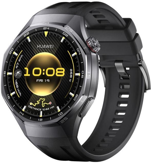 Watch GT6 Pro, 46mm, Schwarzes Titangehäuse mit schwarzem Fluorelastomerarmband Smartwatch