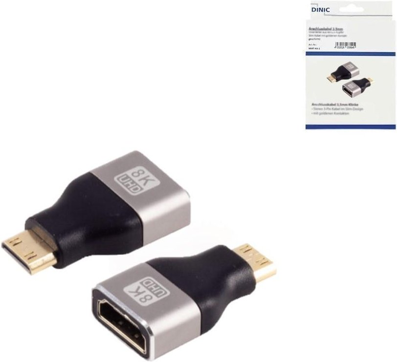 HDMI-C (Mini) Adapter, HDMI-A Buchse, 8K 8K (60Hz), 4K (120Hz), HDMI 2.1