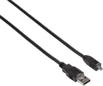 USB-2.0-Anschlusskabel, A-Stecker - Mini-B-St. (B8 Pin), 1,8 m, Schwarz (00074204)