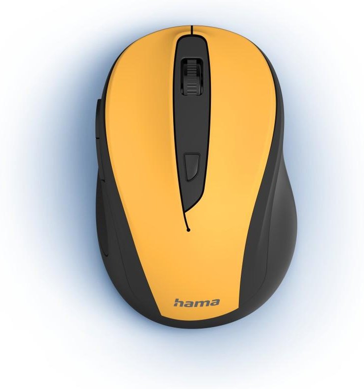 Optische 6-Tasten-Funkmaus "MW-400 V2", ergonomisch, USB-Empf., Signalgelb (00173029)