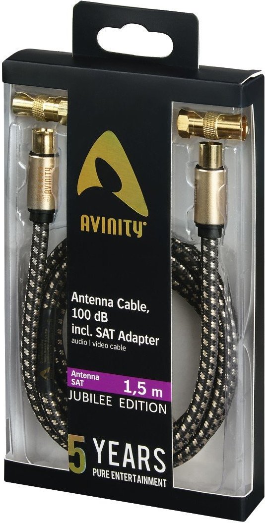 Antennen-Kabel, Koax-Steck. - Koax-Kuppl., inkl. SAT-Adapter, 100dB, 1,5 m (127145)