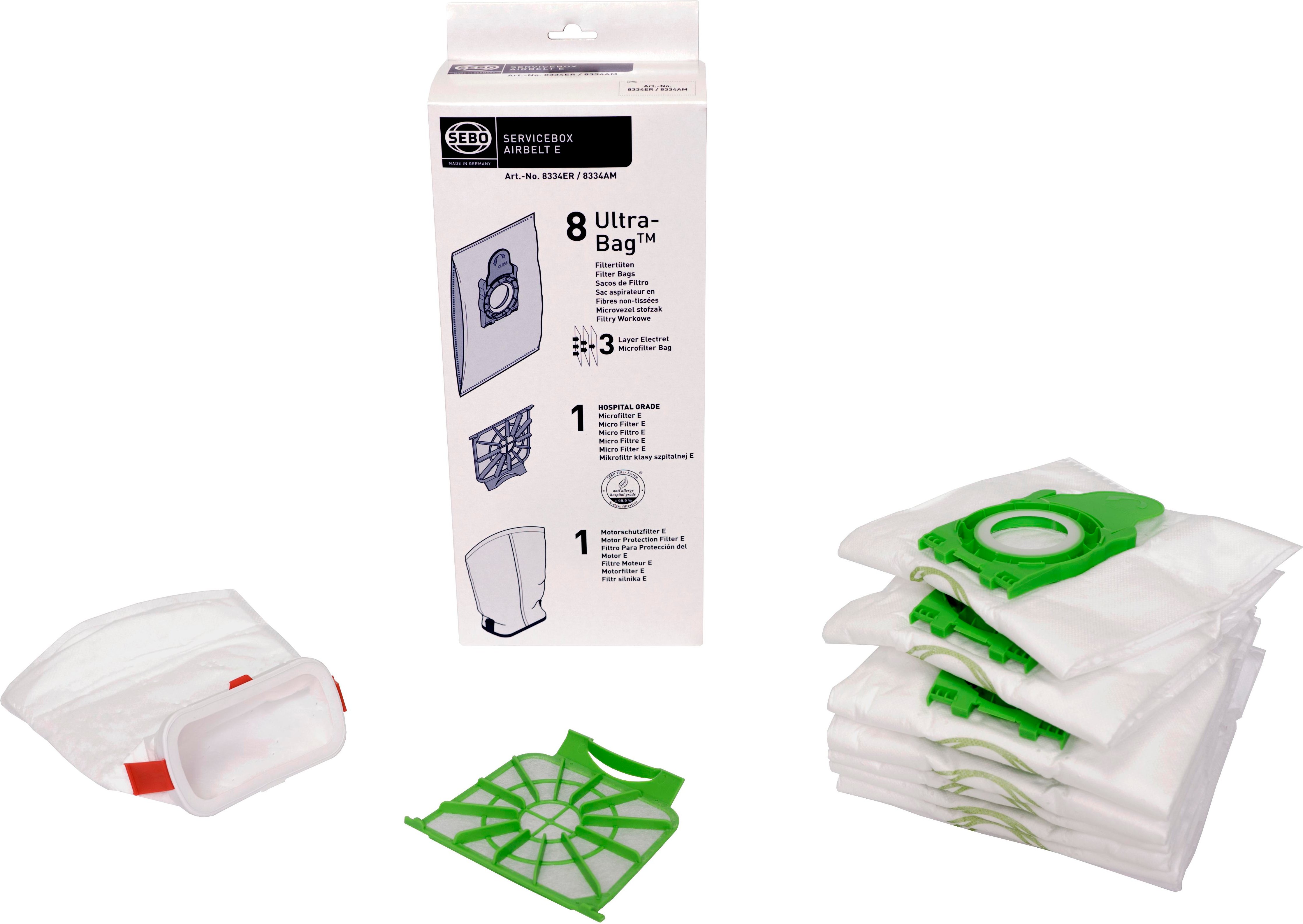 Servicebox für E-Geräte (8 Beutel, 2 Filter) Staubsaugerbeutel