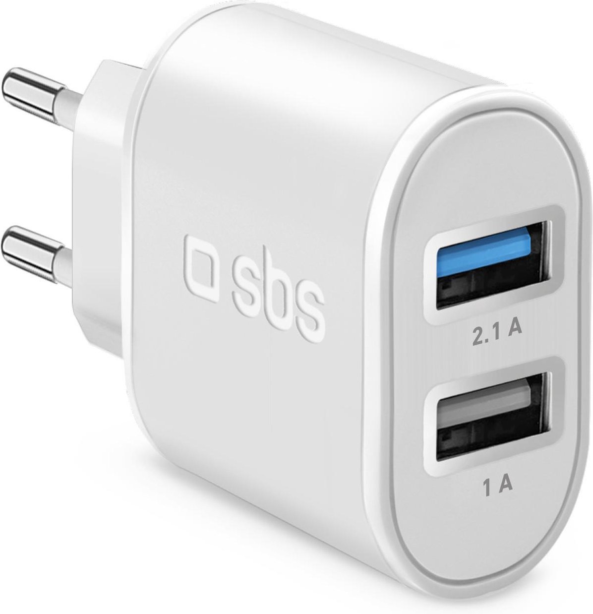 Schnellladegerät, 10 W, 2,1 A, USB-A, Weiß