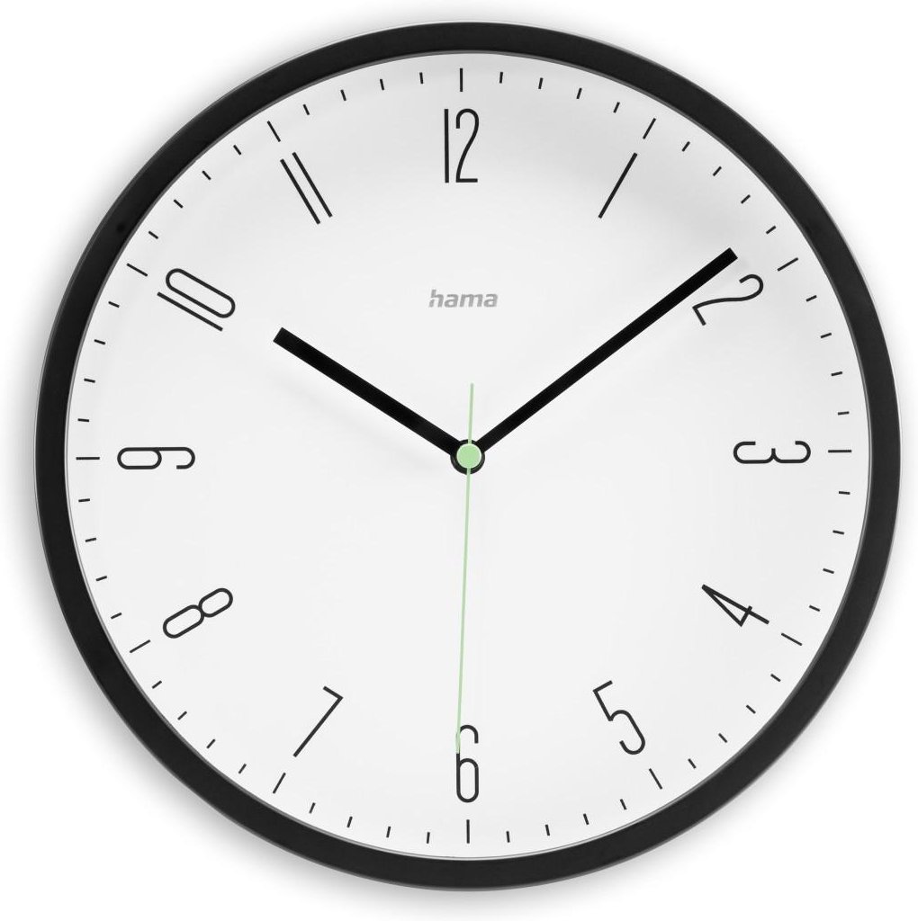 Wanduhr "Capri", Quarzuhr, analog, modern, Ø 25 cm, Schwarz (00185882)