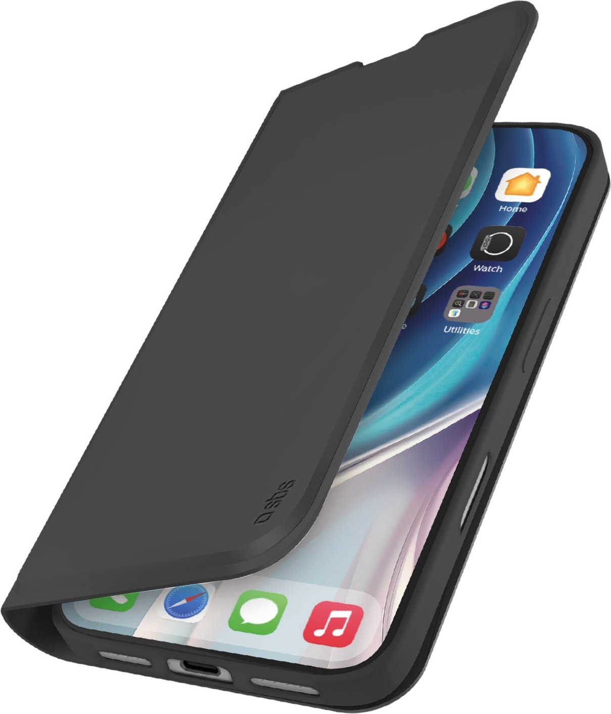 Klapphülle mit Ständer für das iPhone 17 Pro, Schwarz
