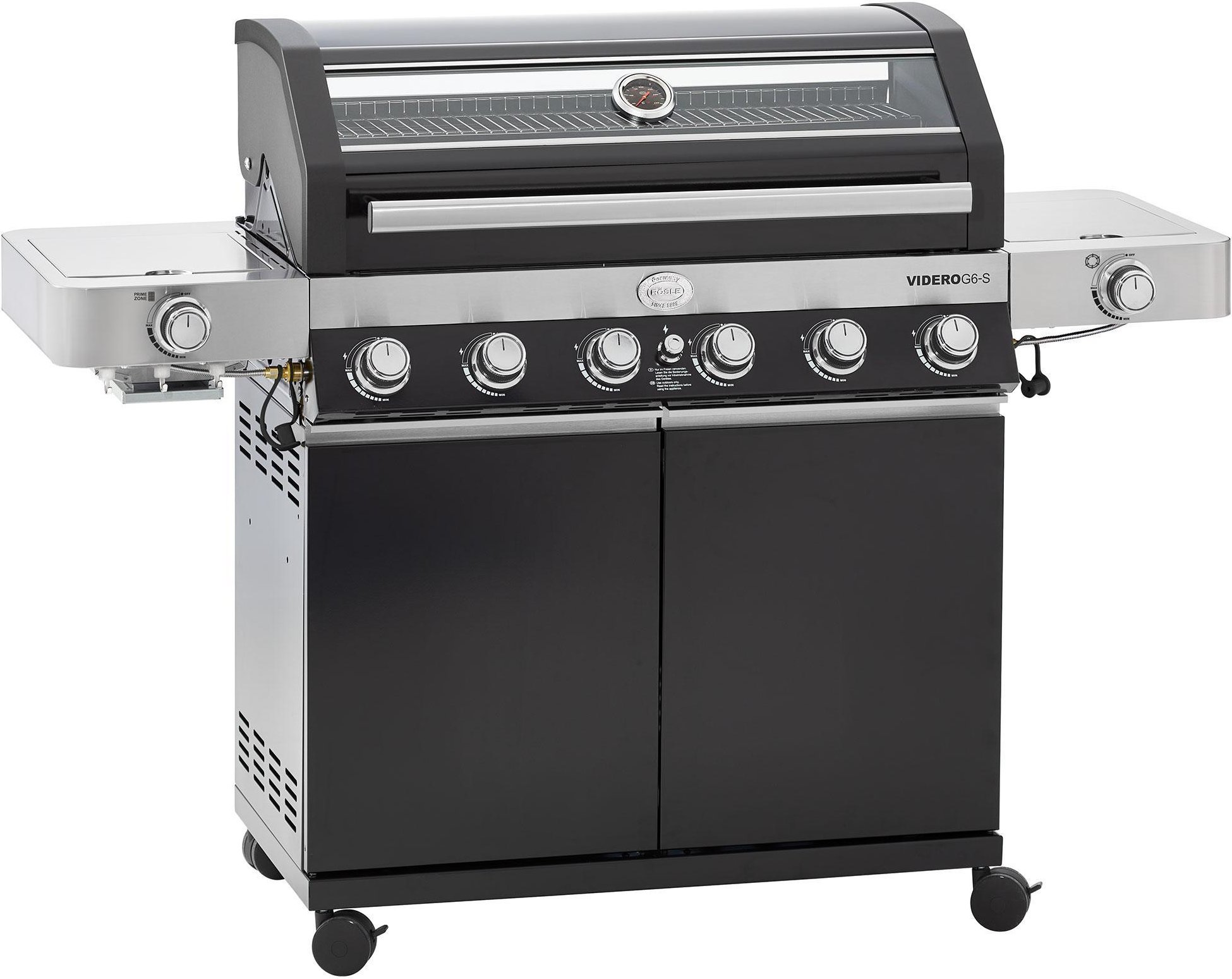 Gasgrill BBQ-Station VIDERO G6-S Vario+ schwarz 50 mbar