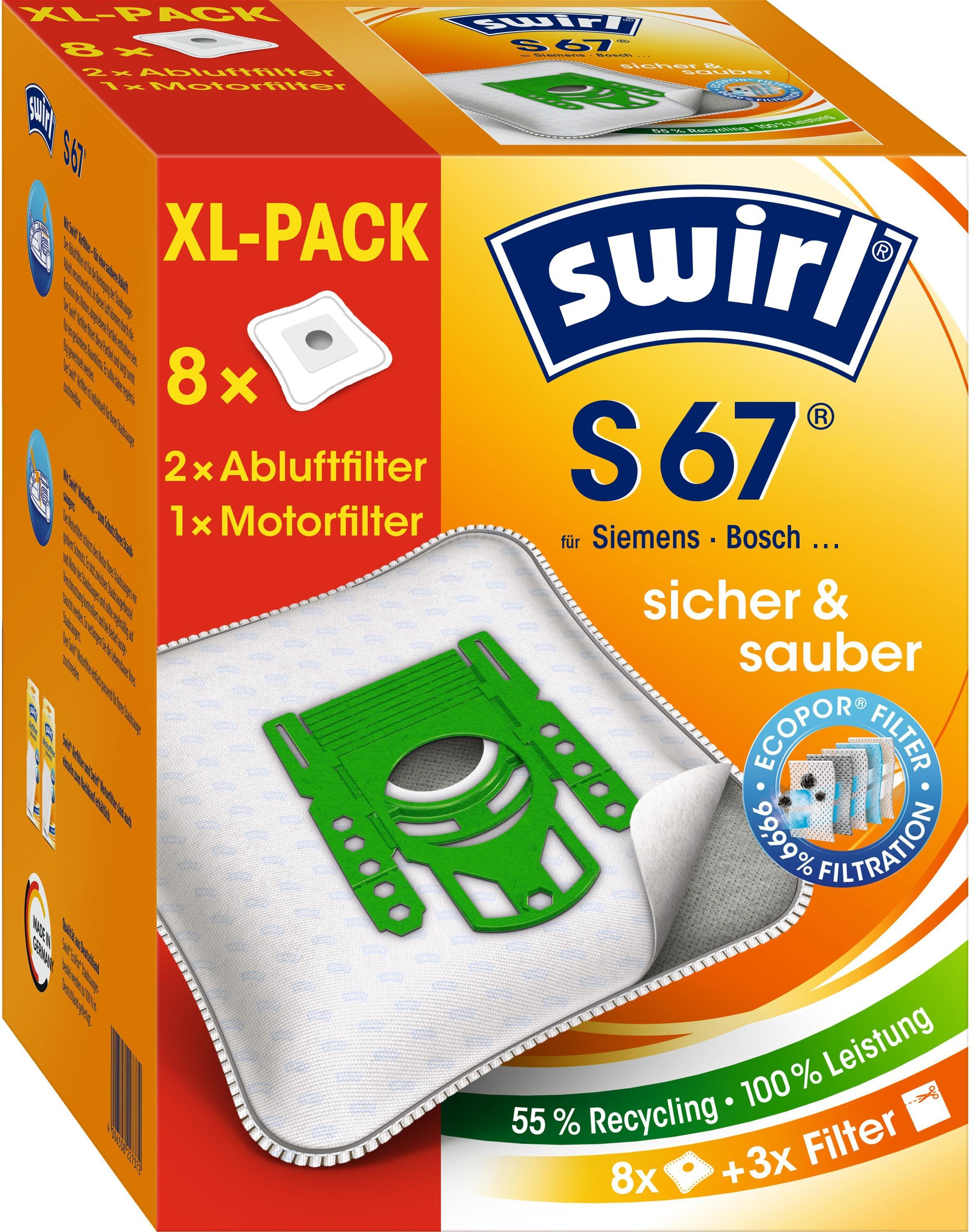 S 67 XL Vorteilspack EcoPo Staubsaugerbeutel