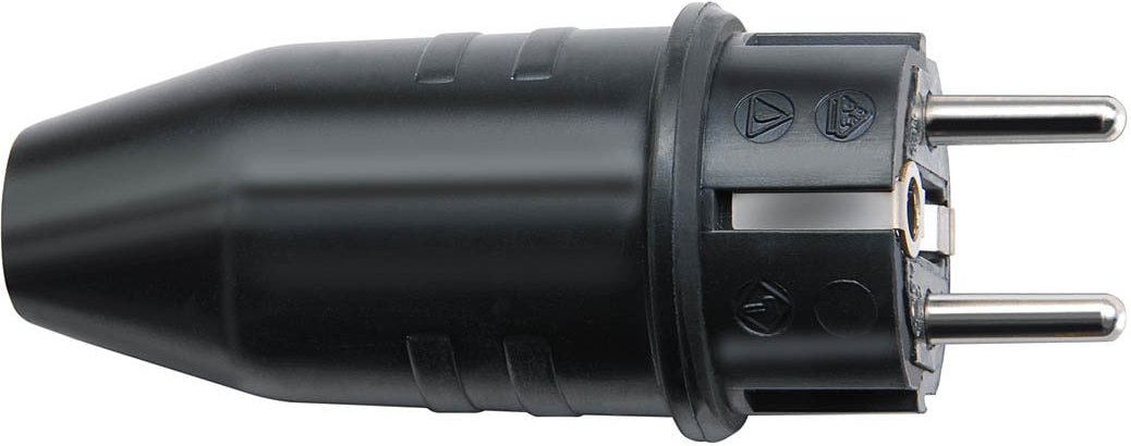 Schutzkontakt-Gummistecker 230V/16A IP44
