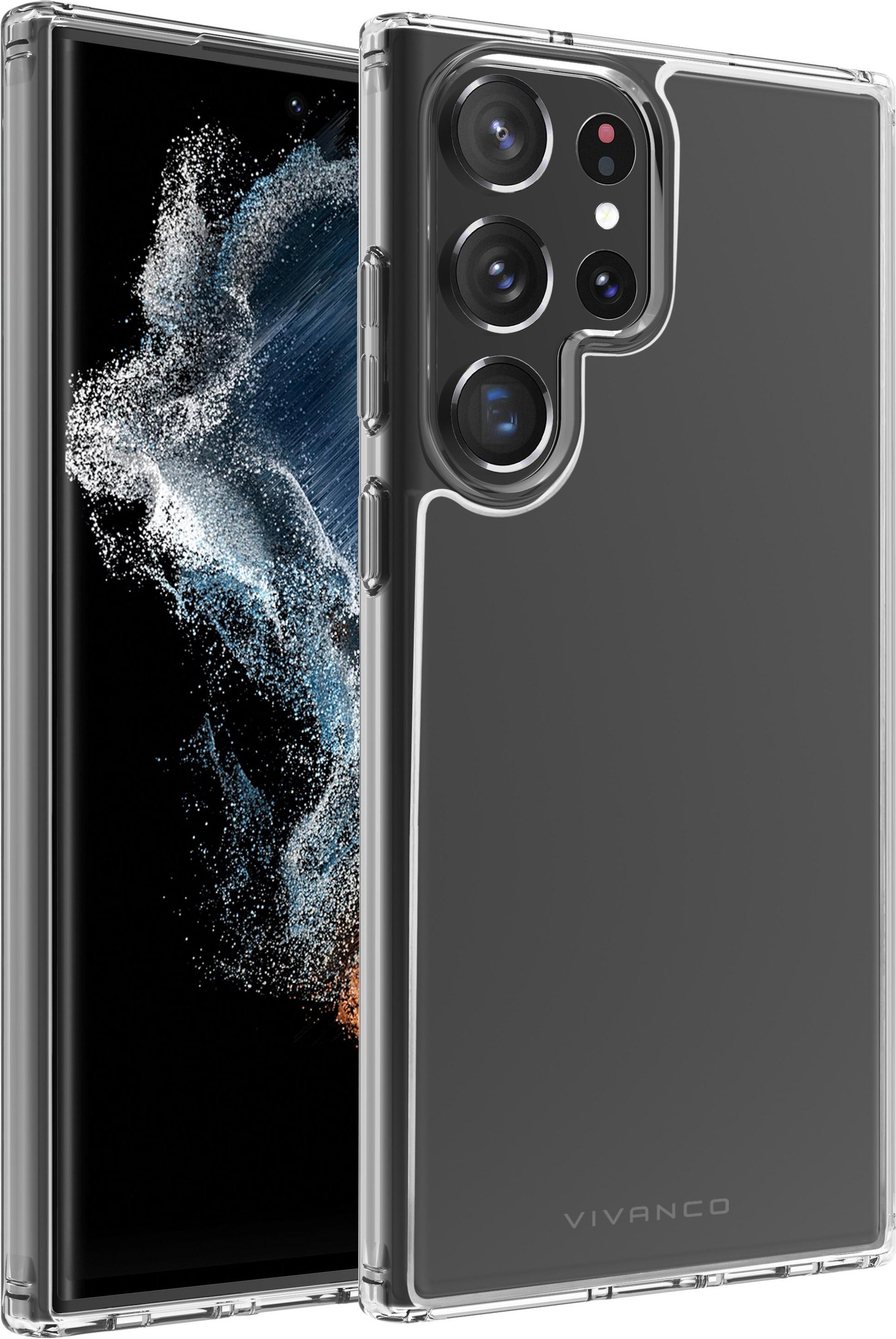 Safe and Steady, Anti Shock Cover für Samsung Galaxy S23 Ultra Transparent (63517) Handyhülle