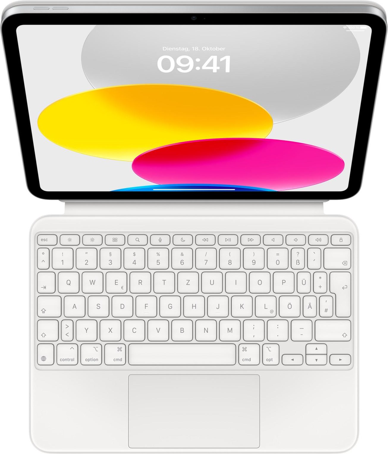 Magic Keyboard Folio für iPad (A16) - Deutsch, weiß
