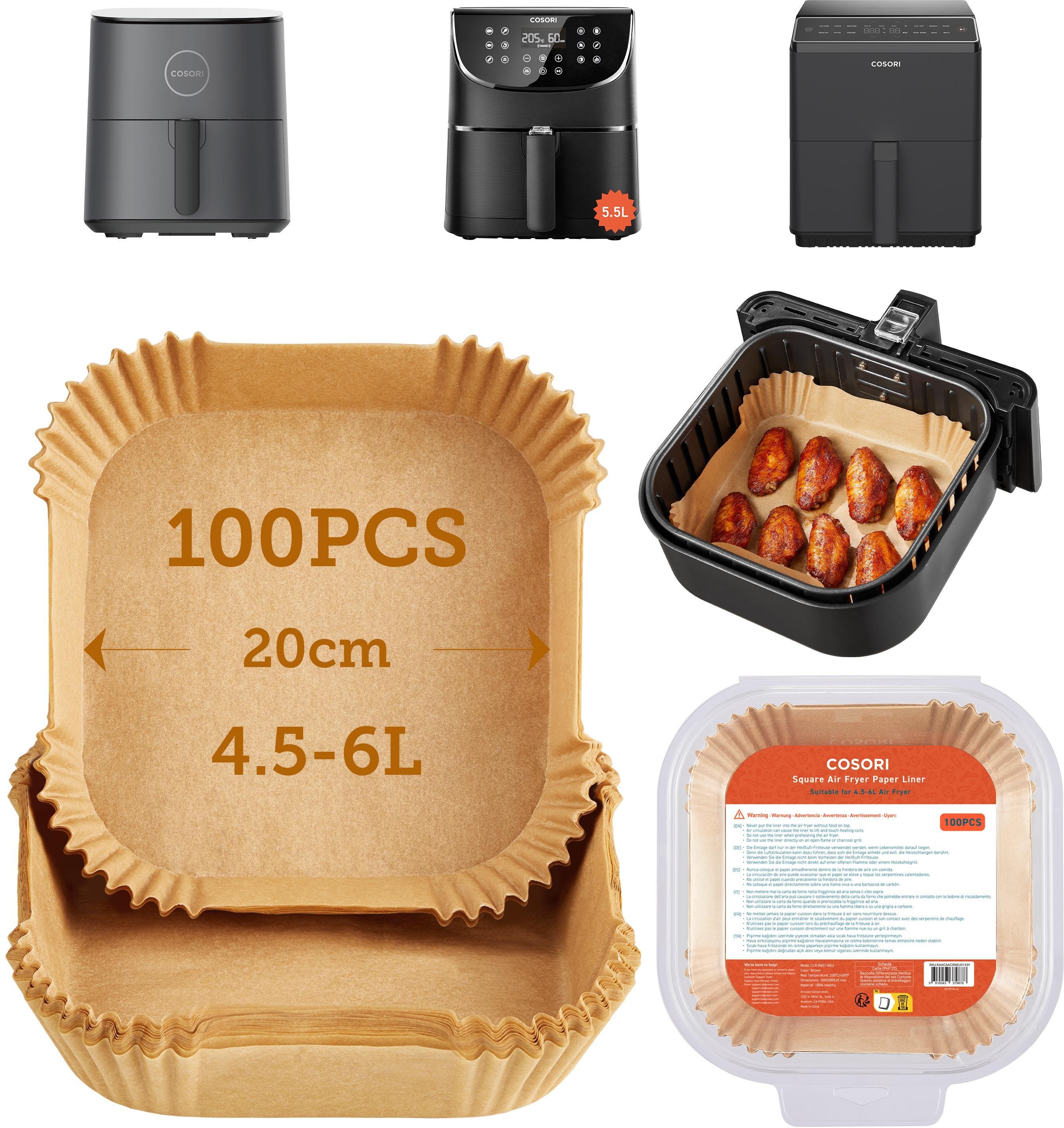 Thumbnail - CLR-R601-NEU Backpapier für Heißluftfritteuse