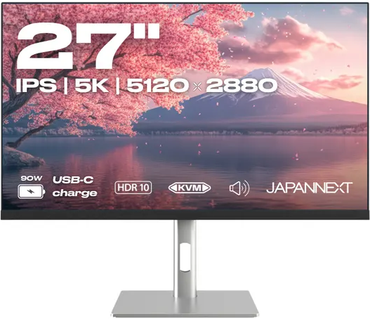 JN-IPS275K-HSPC9, Schwarz/Silber, 27 Zoll, 5K, IPS, 60 Hz, 8 ms Monitor